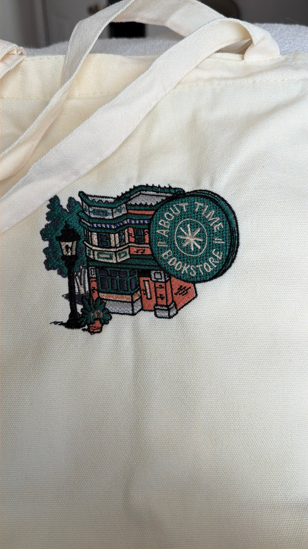 Meet Me At The Bookstore Canvas Tote-- ABOUT TIME EXCLUSIVE