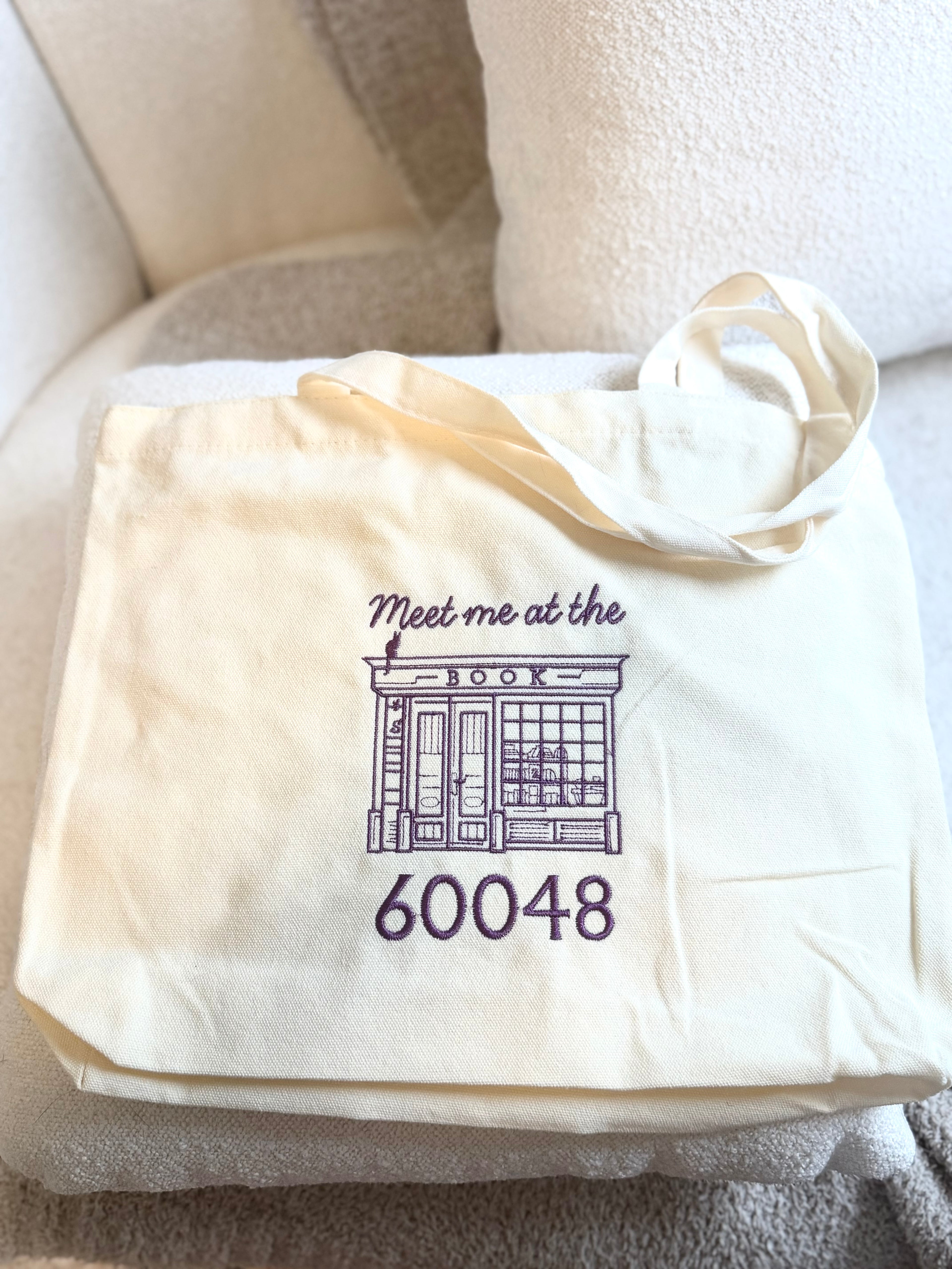 Meet Me At The Bookstore Canvas Tote-- ABOUT TIME EXCLUSIVE