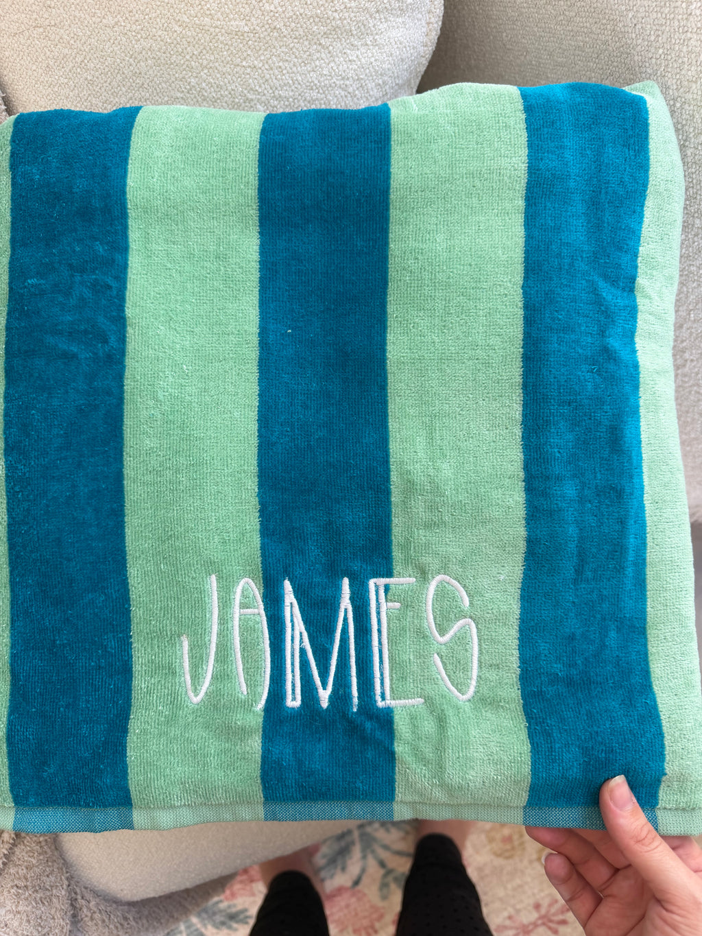 Name Embroidered Beach towel