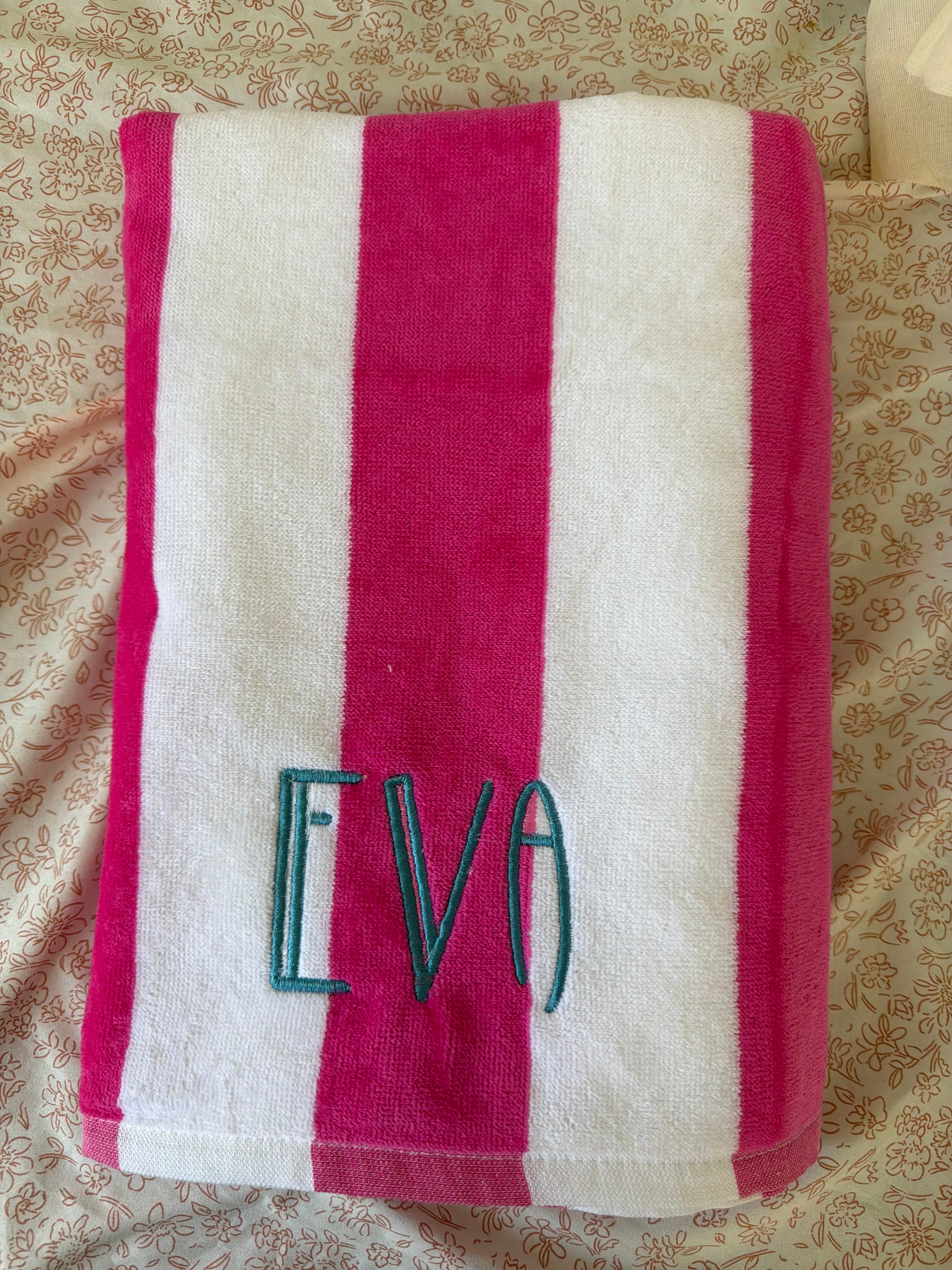 Name Embroidered Beach towel