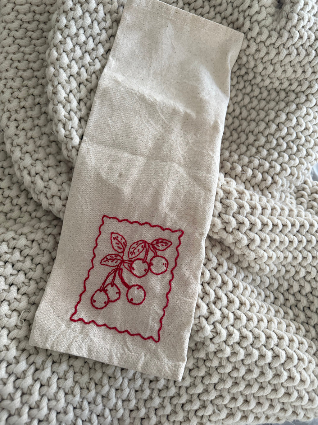 Heart initial Dish Towels/Napkins