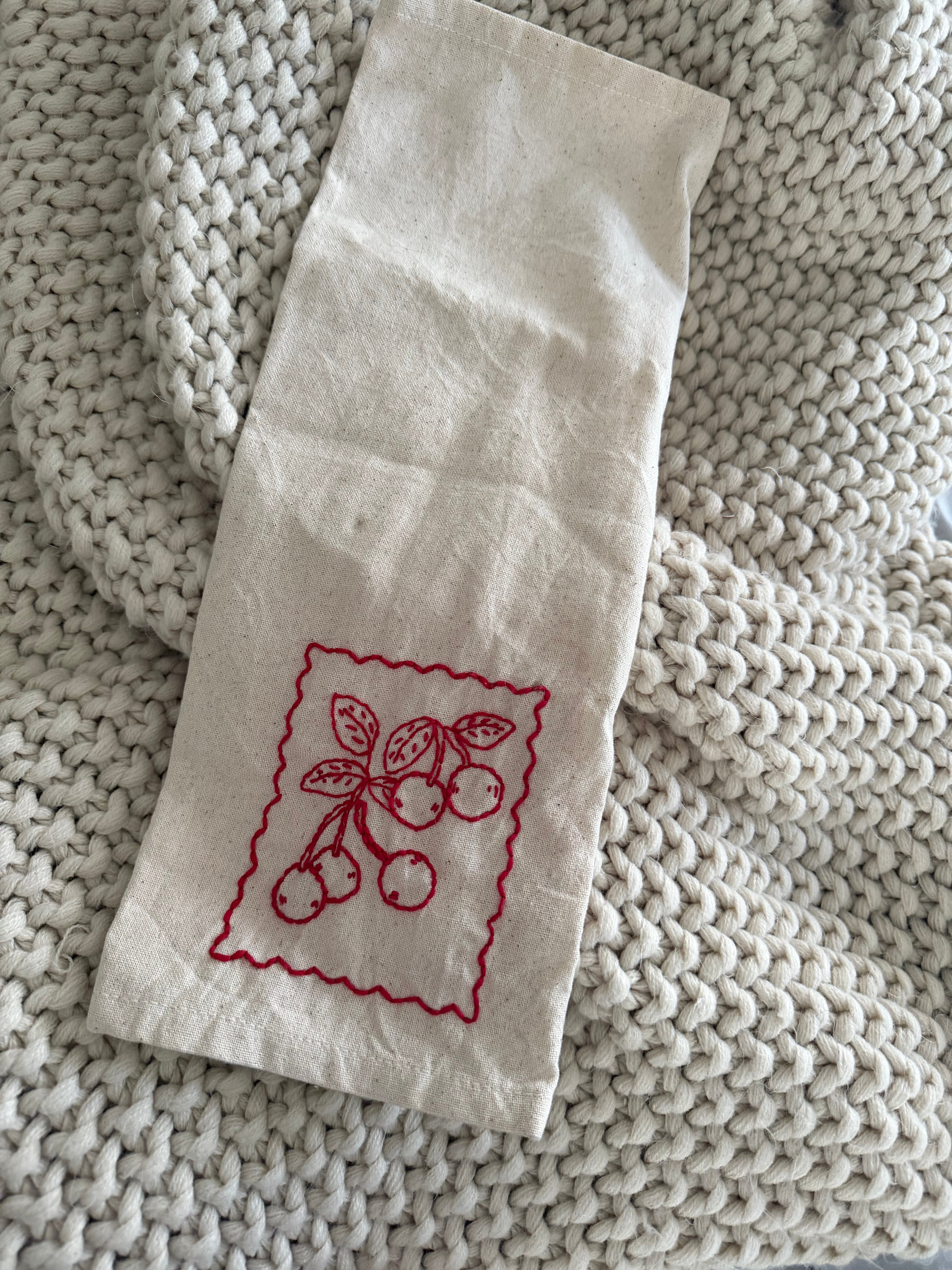 Heart initial Dish Towels/Napkins