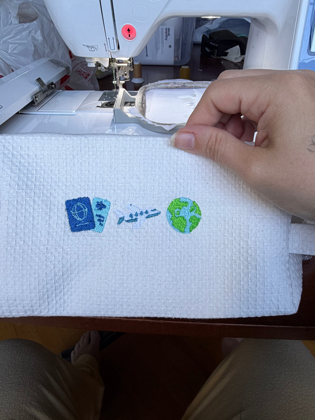 icon waffle cosmetic bag