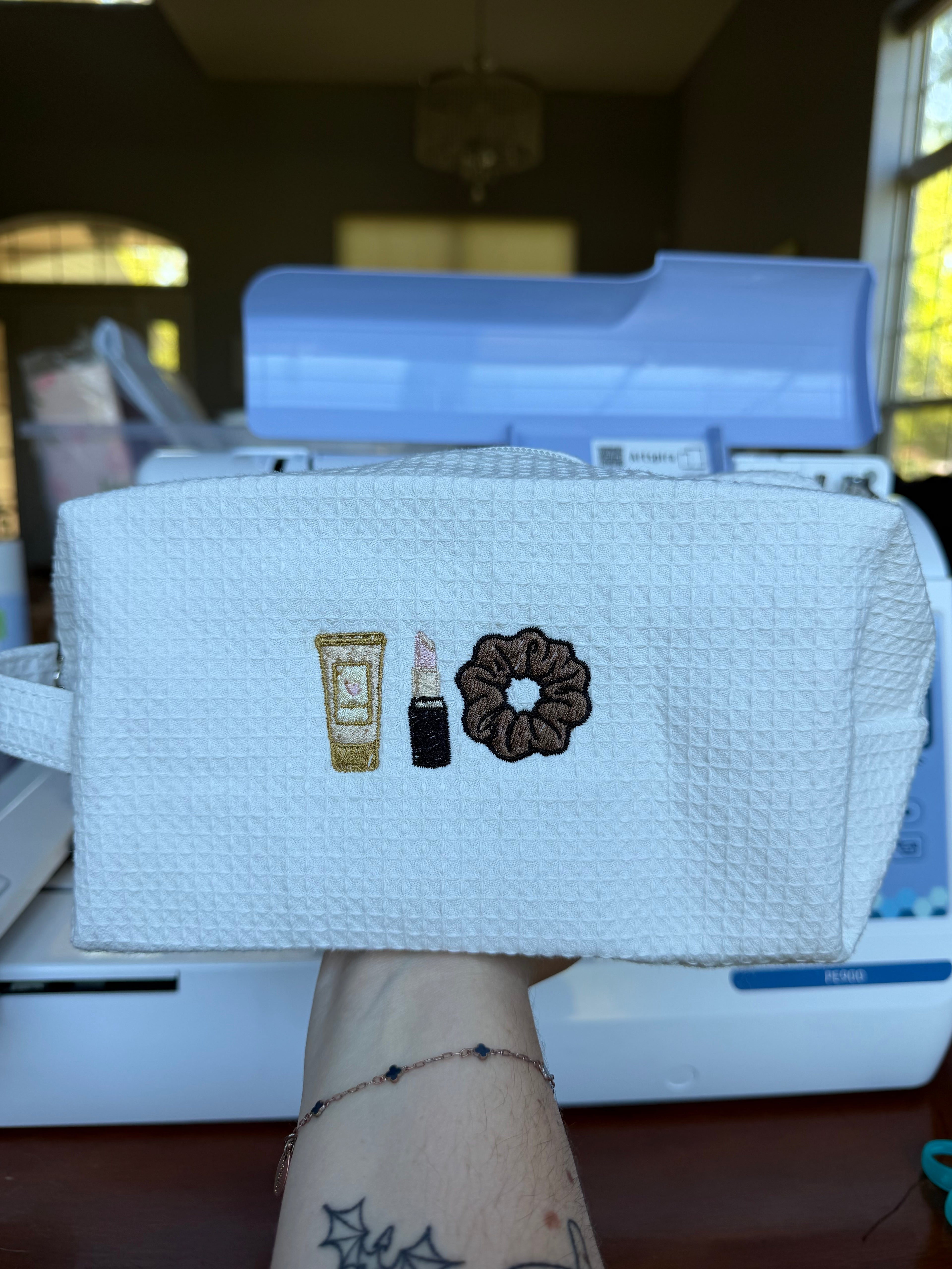 icon waffle cosmetic bag