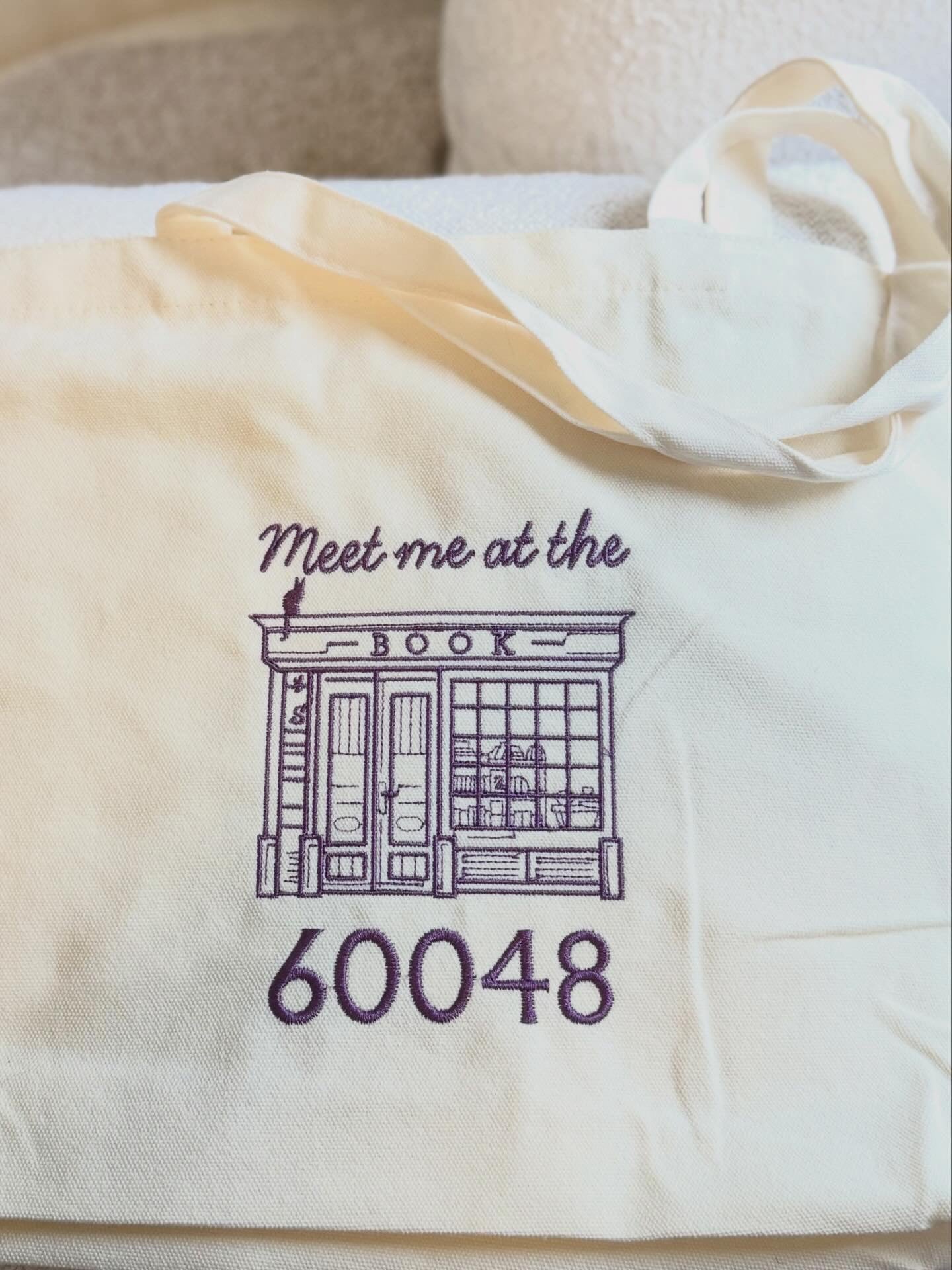 Meet Me At The Bookstore Canvas Tote-- ABOUT TIME EXCLUSIVE