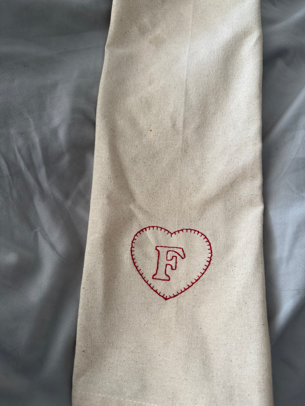 Heart initial Dish Towels/Napkins