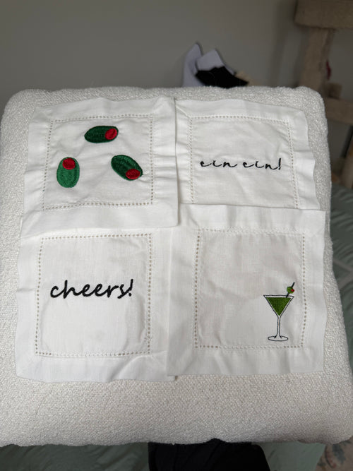 4 set cocktail napkins