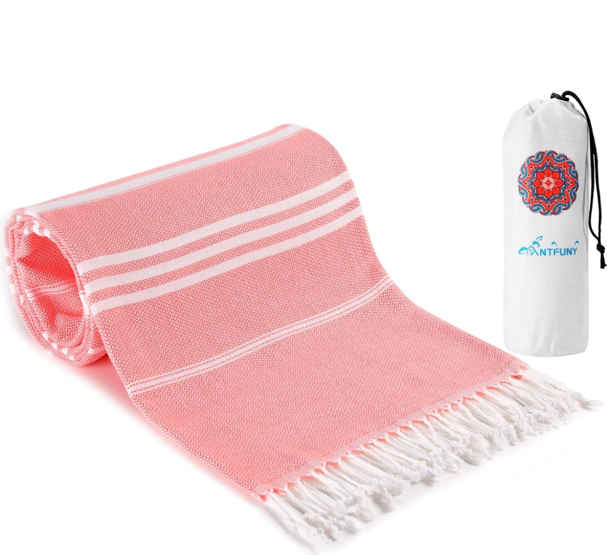 Name Embroidered Turkish Beach Towel