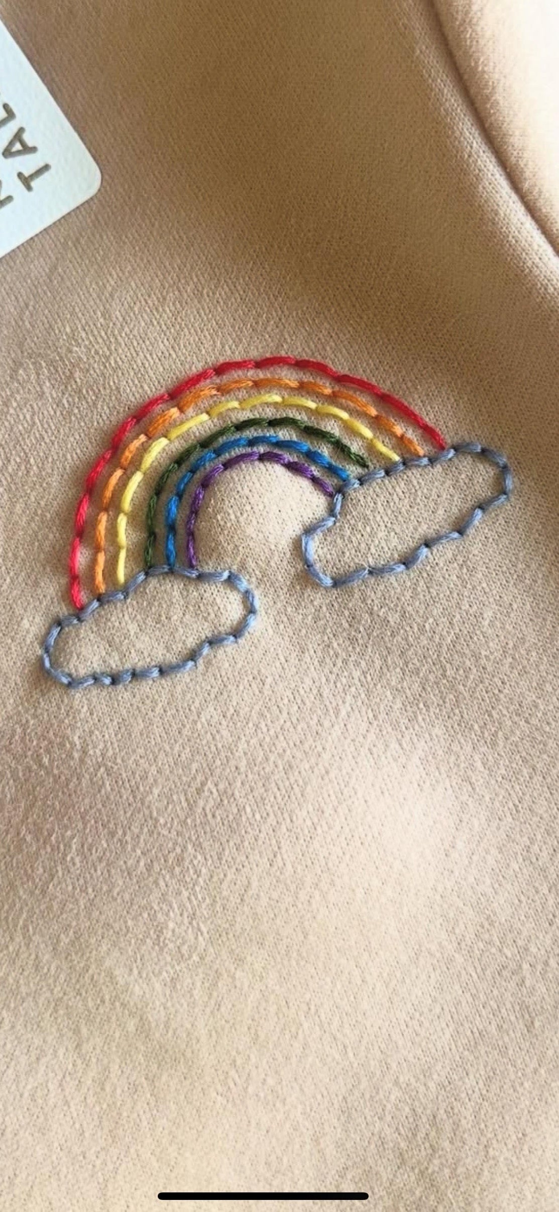 Children's Hand Embroidered Rainbow Sweatshirt